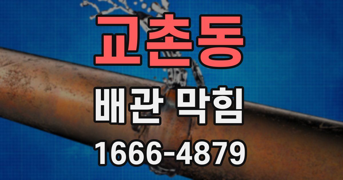 교촌동 배관 막힘