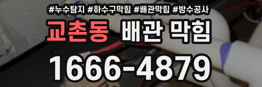 교촌동 배관 막힘