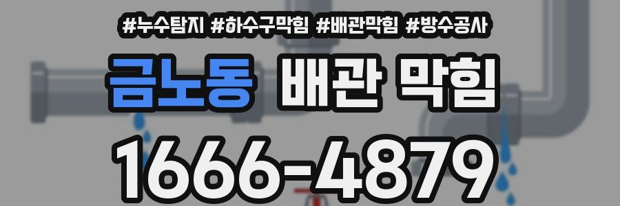 금노동 배관 막힘
