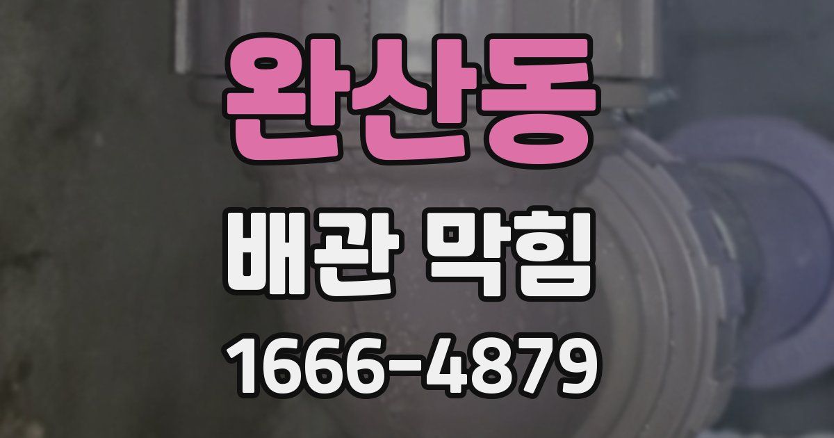 완산동 배관 막힘