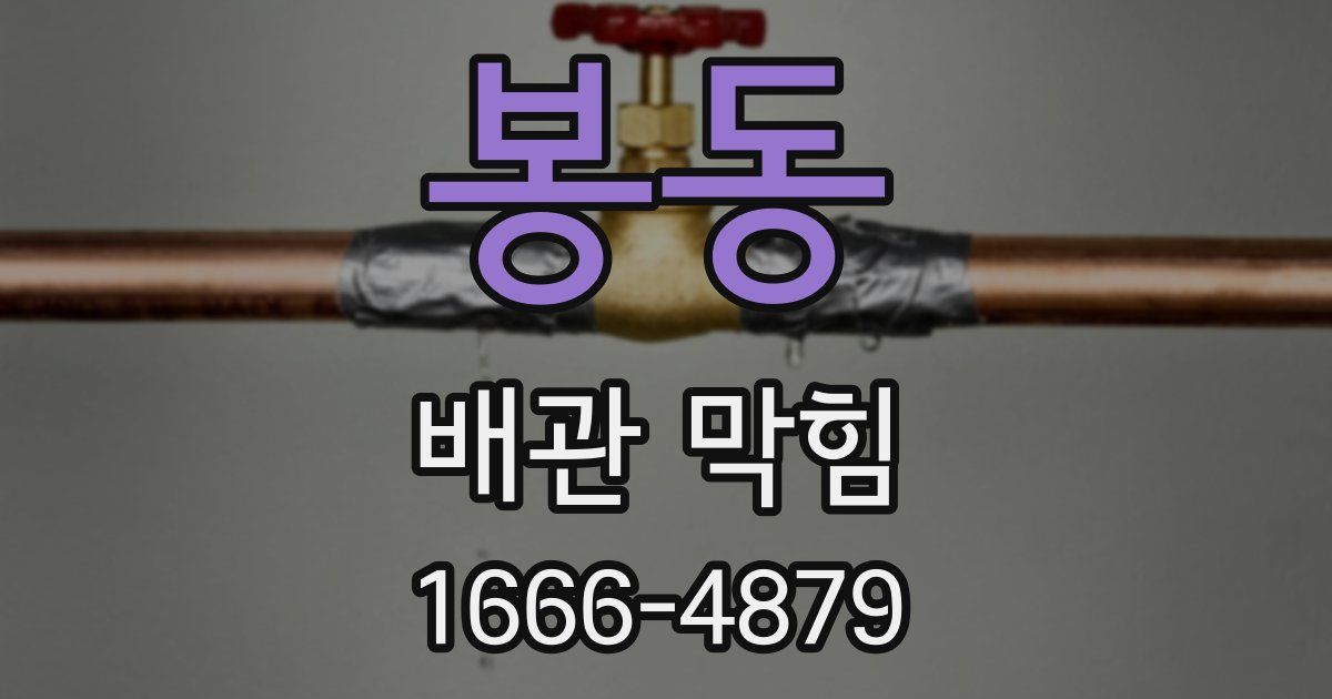 봉동 배관 막힘