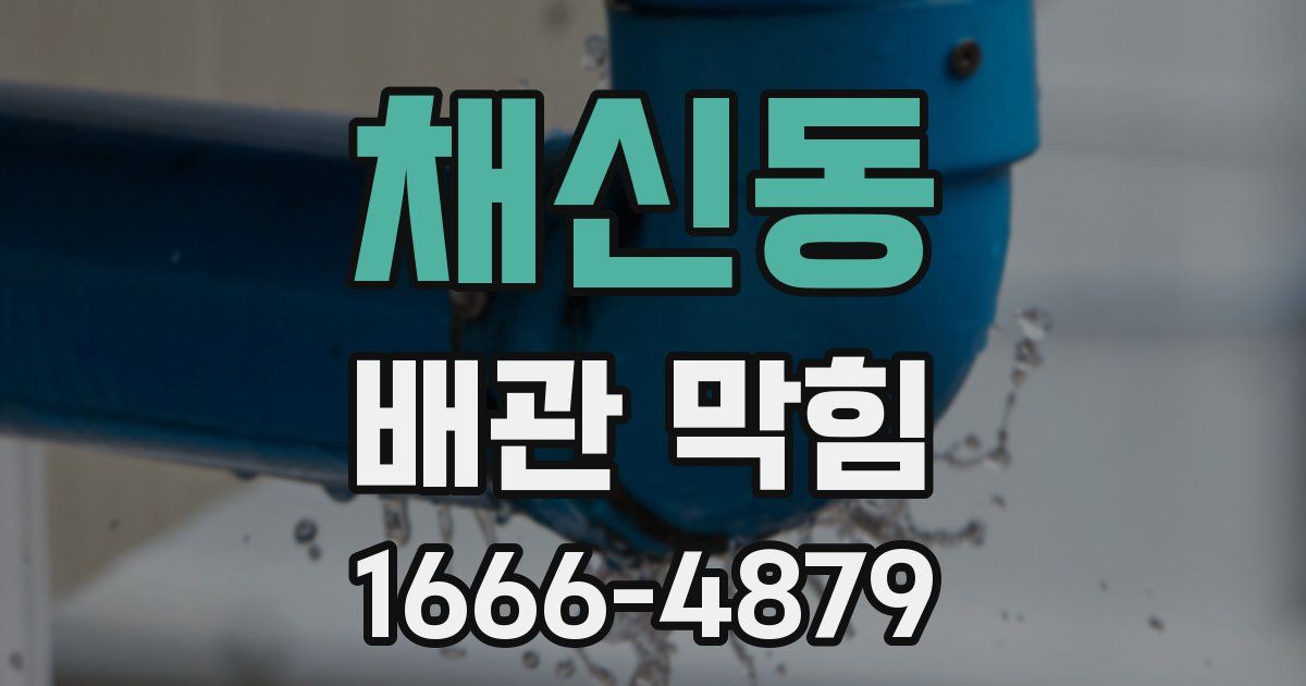 채신동 배관 막힘
