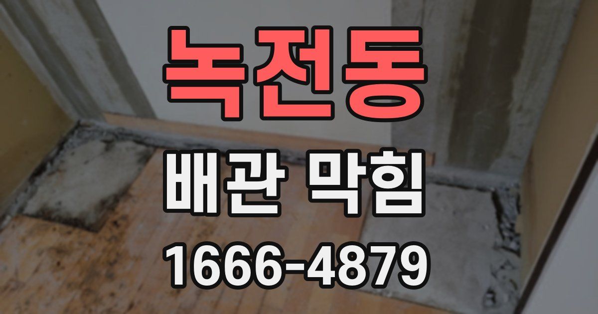 녹전동 배관 막힘