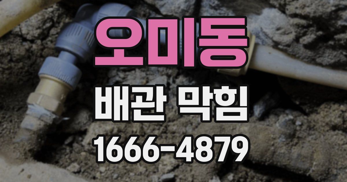 오미동 배관 막힘