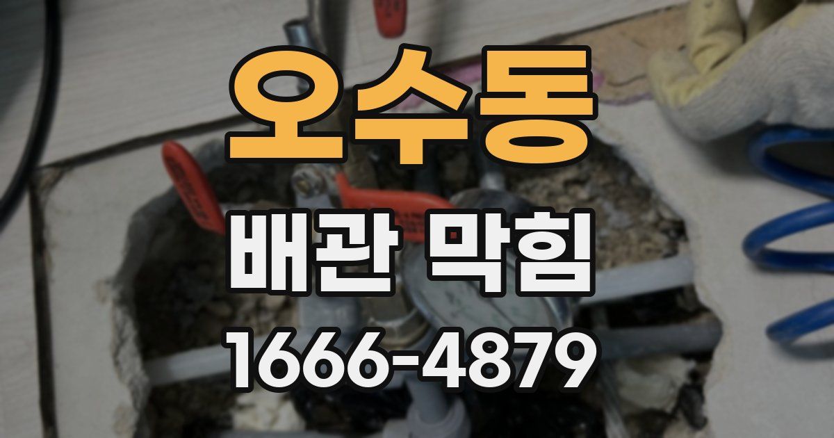 오수동 배관 막힘