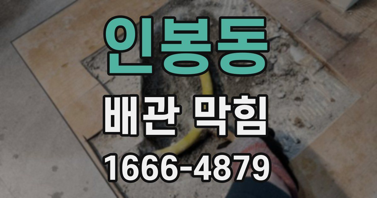 인봉동 배관 막힘