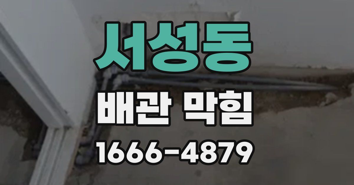 서성동 배관 막힘