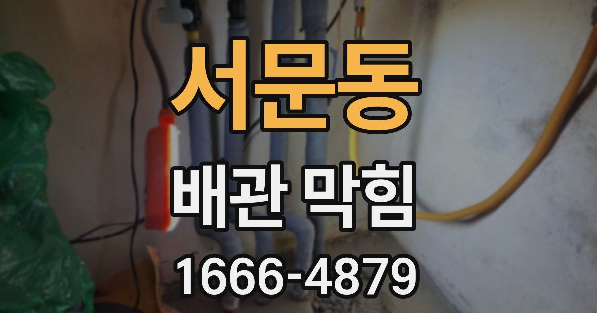 서문동 배관 막힘