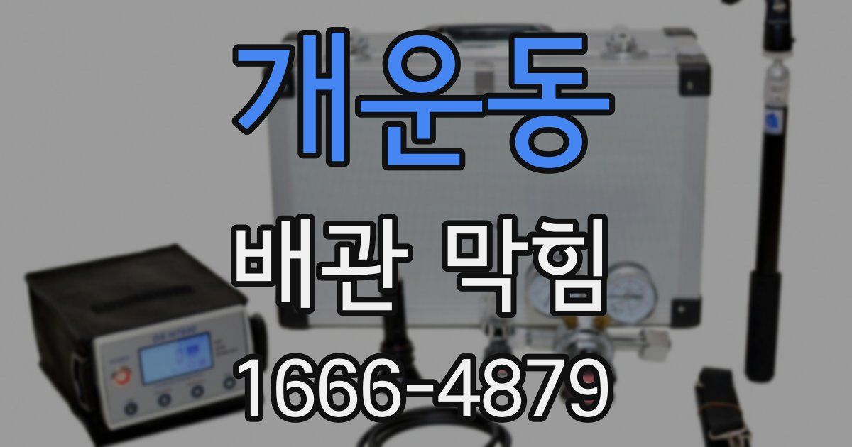 개운동 배관 막힘