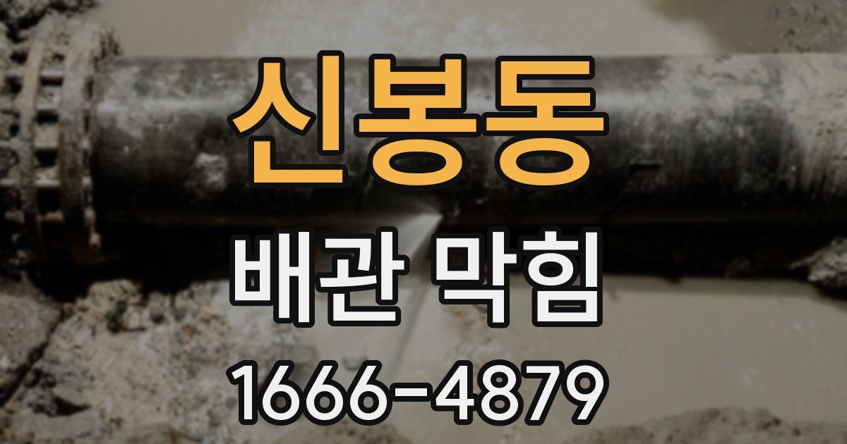 신봉동 배관 막힘