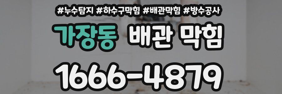 가장동 배관 막힘