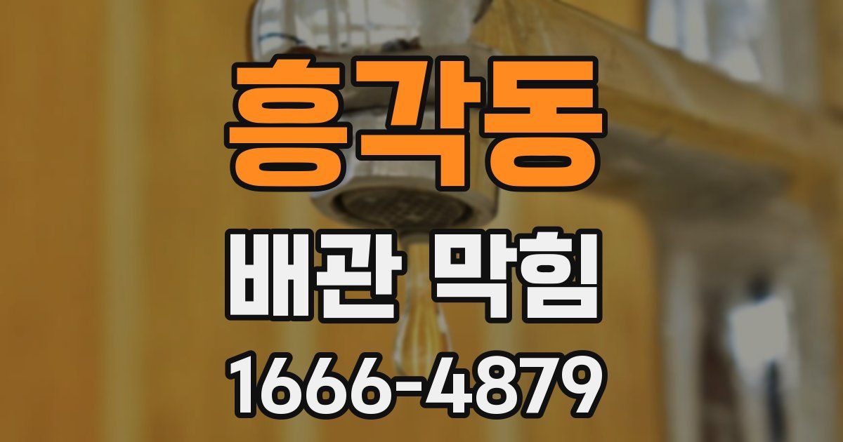 흥각동 배관 막힘
