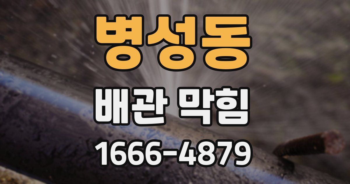 병성동 배관 막힘