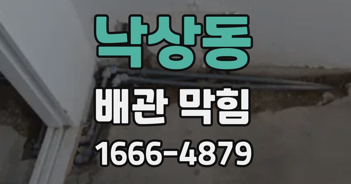 낙상동 배관 막힘