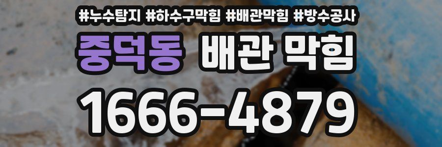 중덕동 배관 막힘