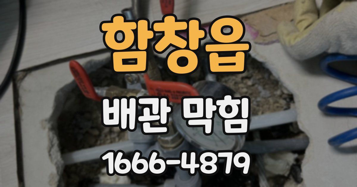 함창읍 배관 막힘
