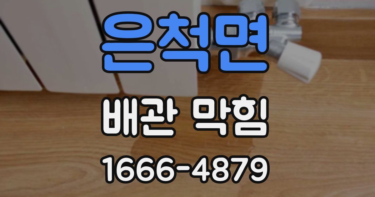은척면 배관 막힘
