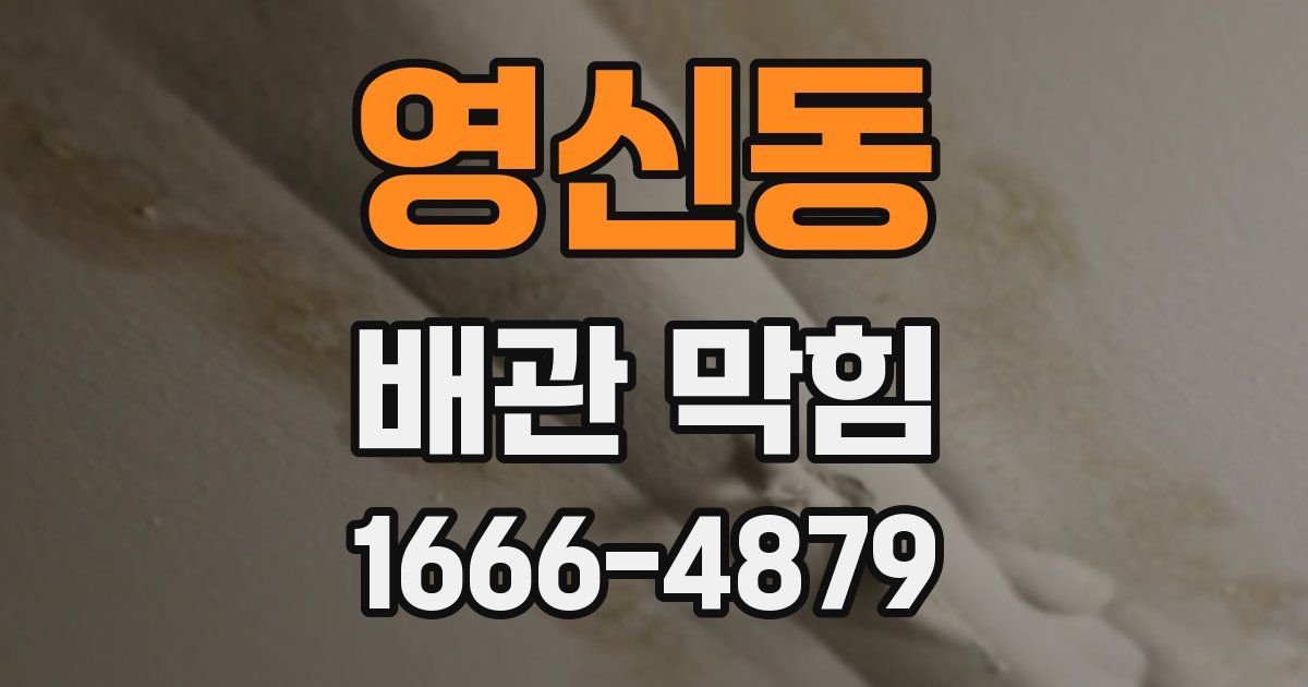 영신동 배관 막힘