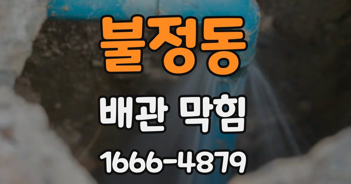 불정동 배관 막힘