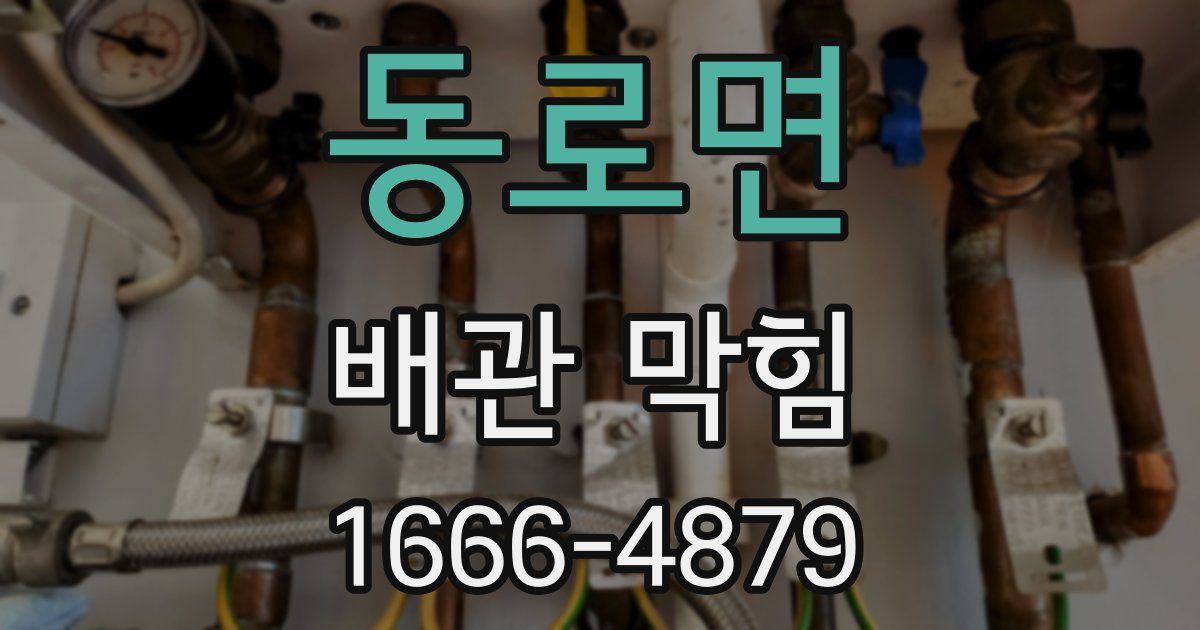 동로면 배관 막힘