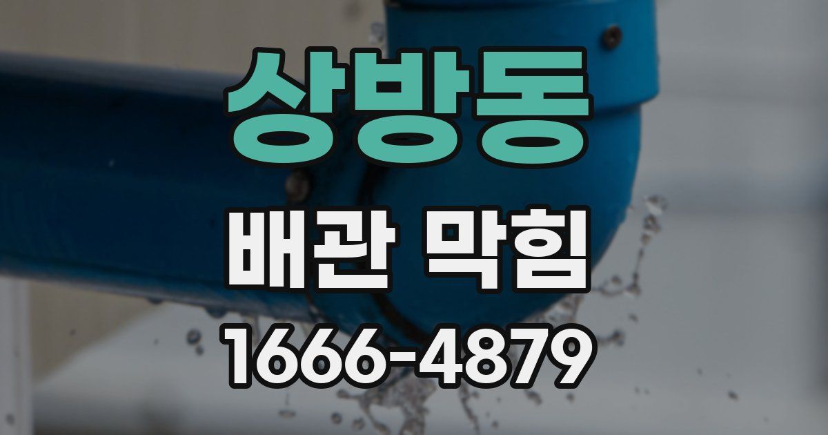 상방동 배관 막힘