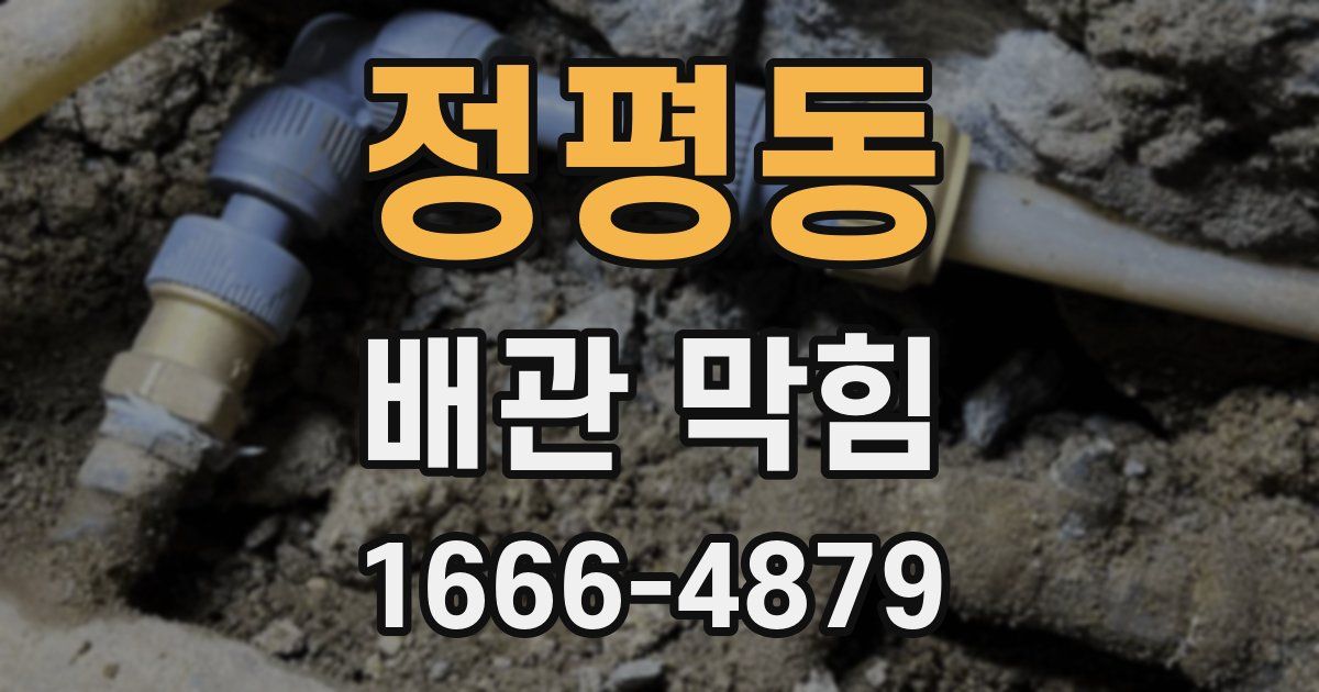 정평동 배관 막힘