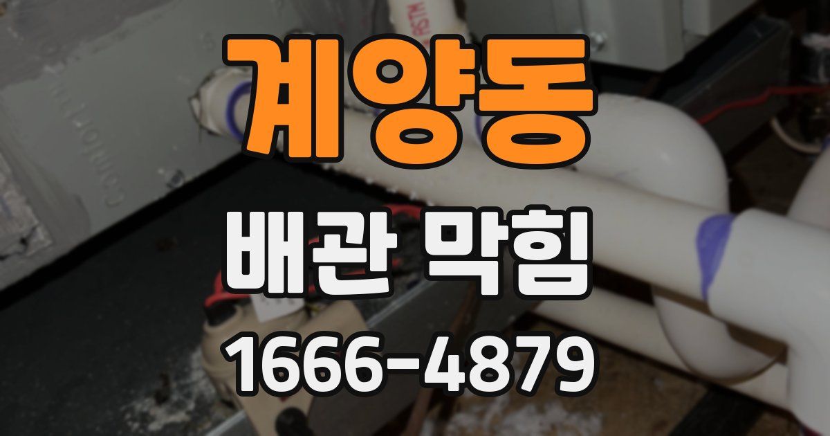 계양동 배관 막힘