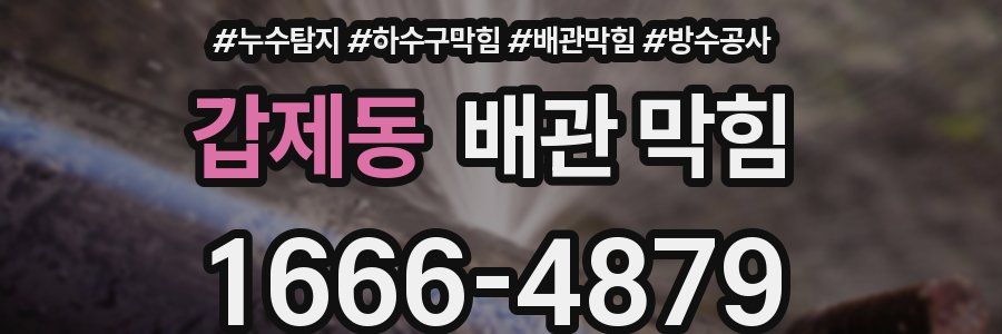 갑제동 배관 막힘