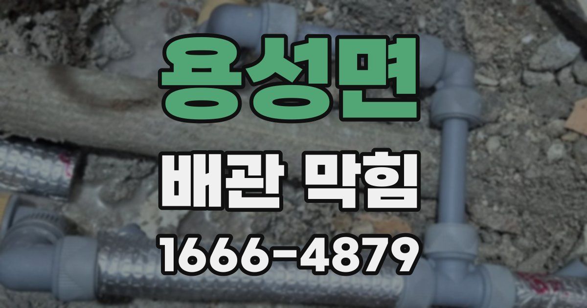 용성면 배관 막힘