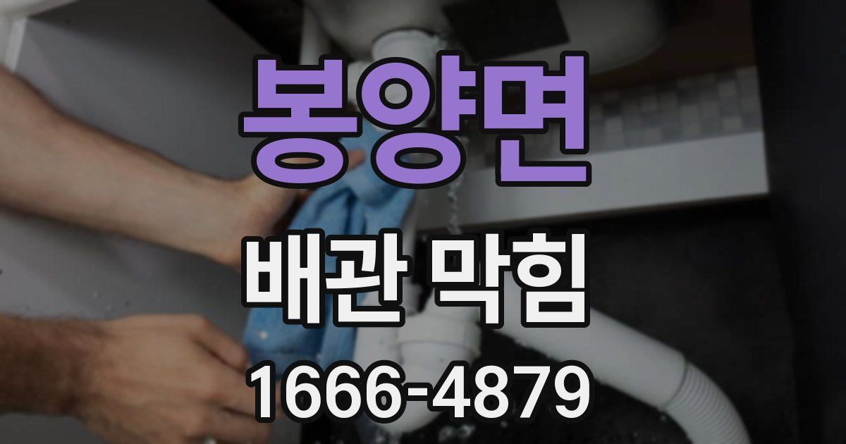 봉양면 배관 막힘
