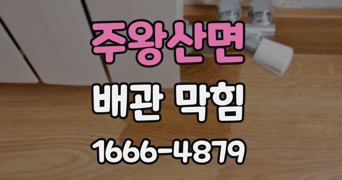 주왕산면 배관 막힘