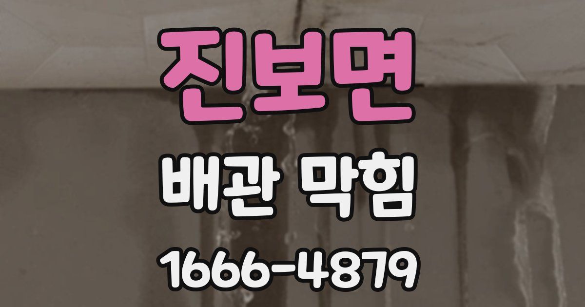 진보면 배관 막힘
