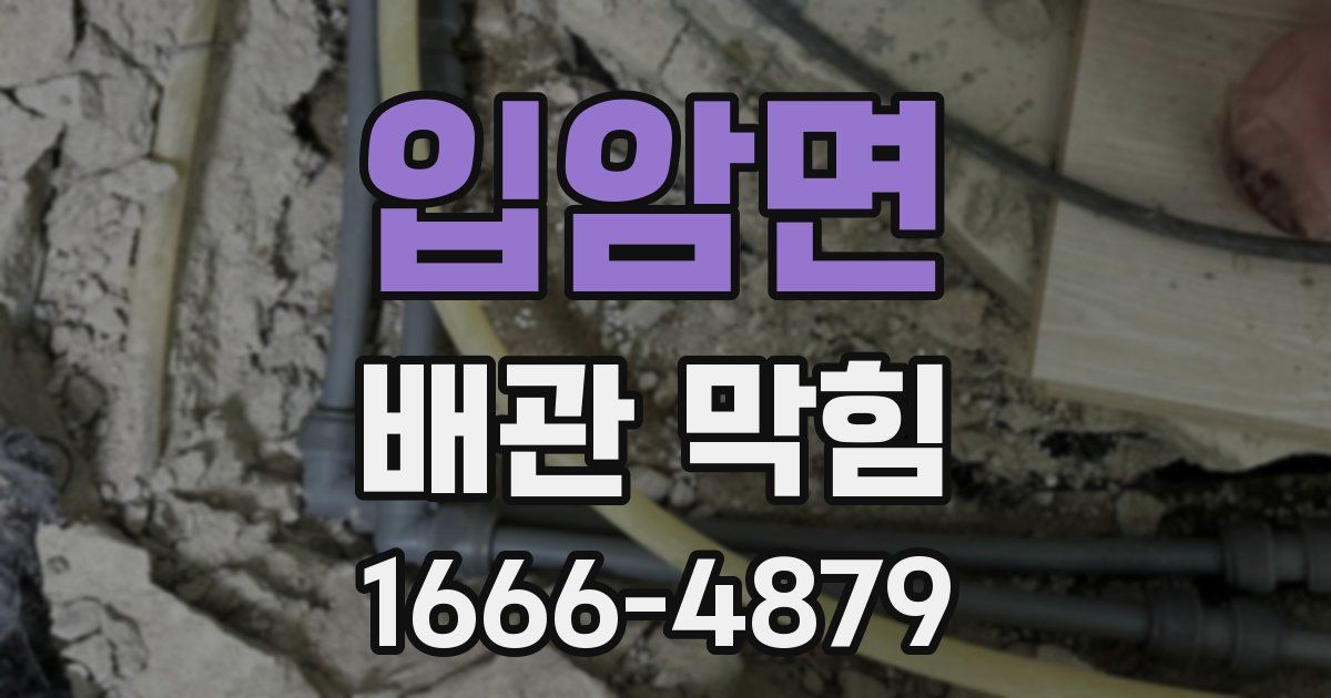 입암면 배관 막힘