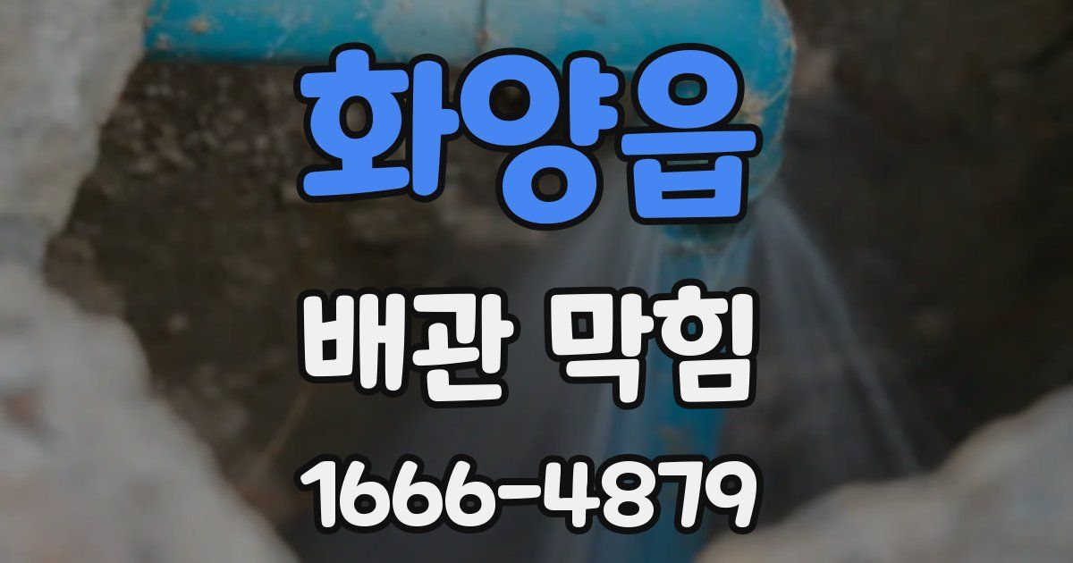 화양읍 배관 막힘