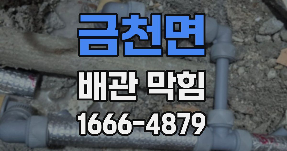 금천면 배관 막힘