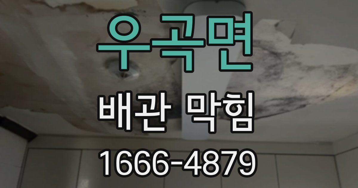 우곡면 배관 막힘