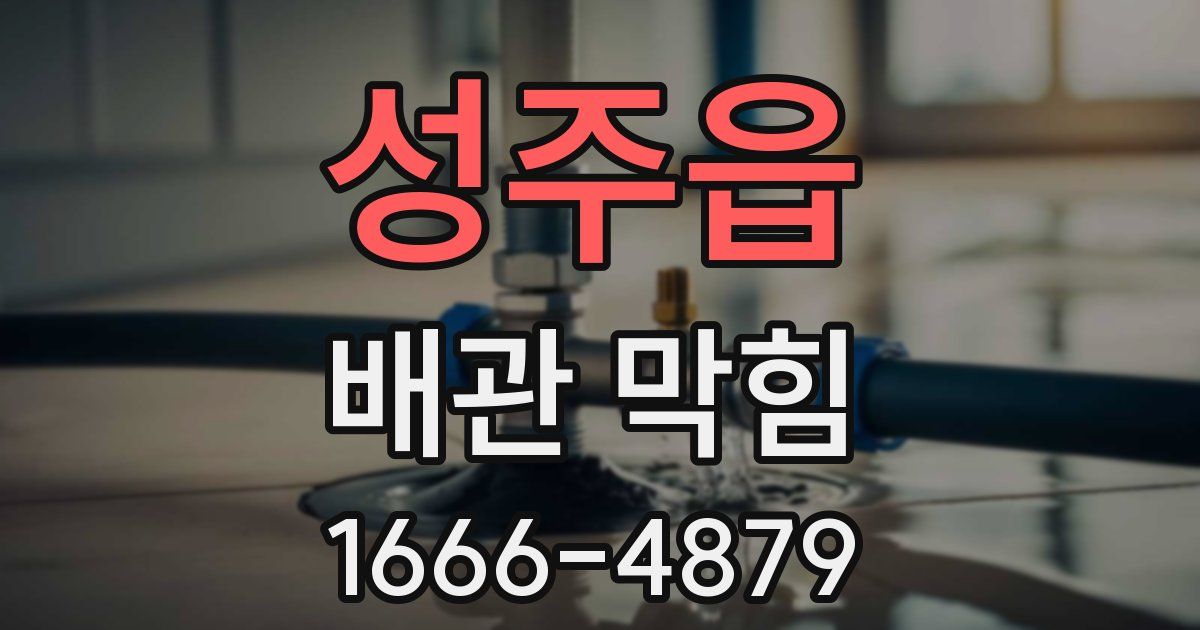 성주읍 배관 막힘