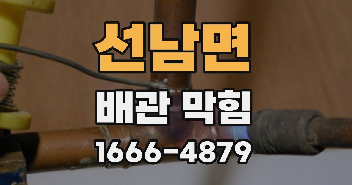선남면 배관 막힘