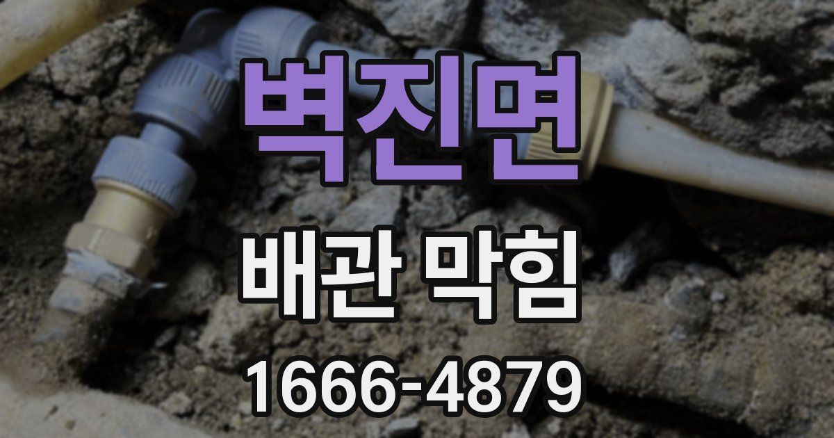 벽진면 배관 막힘
