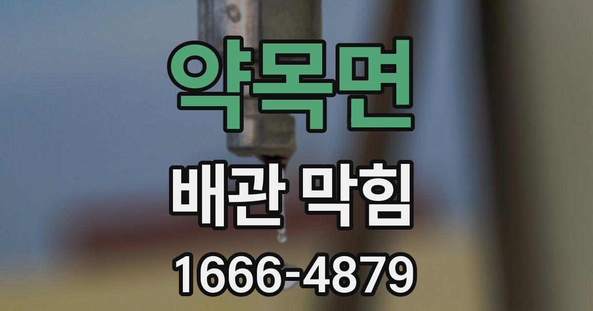 약목면 배관 막힘