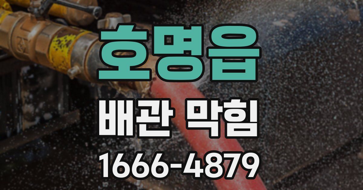 호명읍 배관 막힘