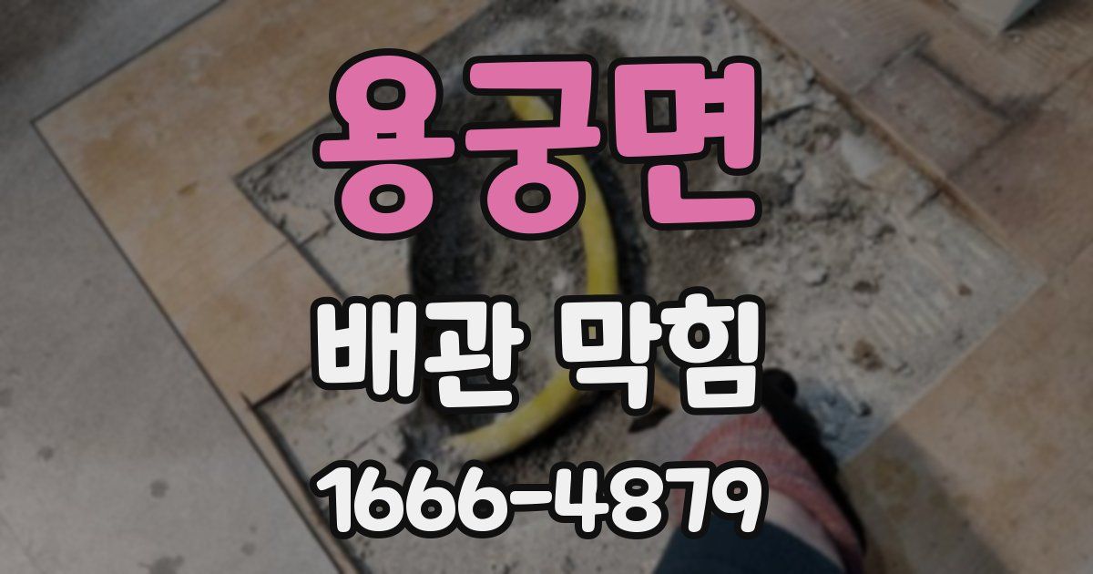 용궁면 배관 막힘