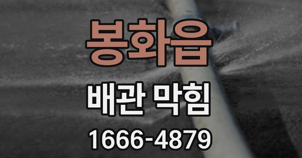 봉화읍 배관 막힘
