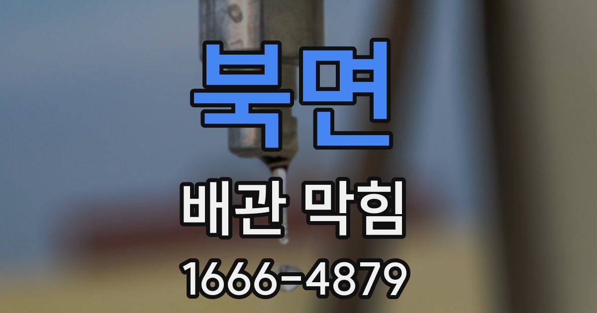 북면 배관 막힘