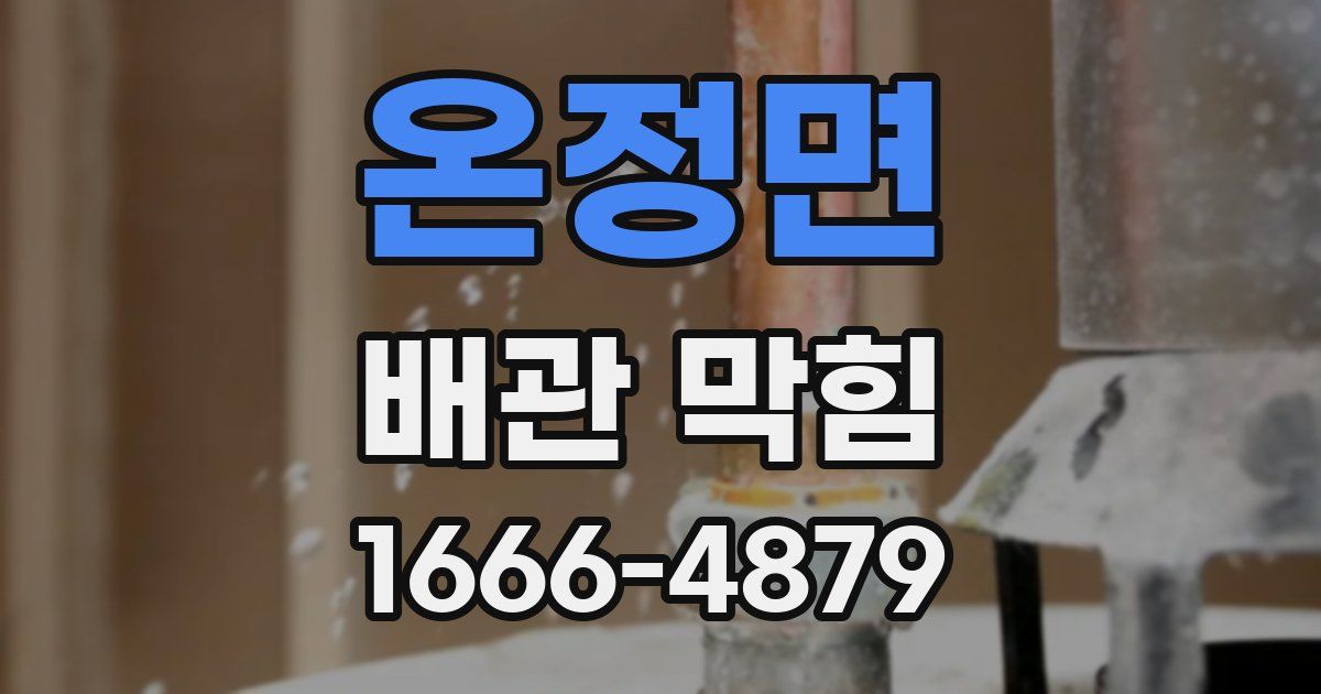 온정면 배관 막힘