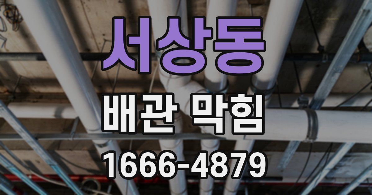 서상동 배관 막힘