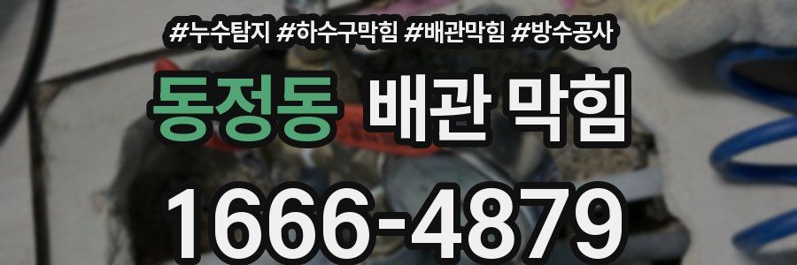 동정동 배관 막힘