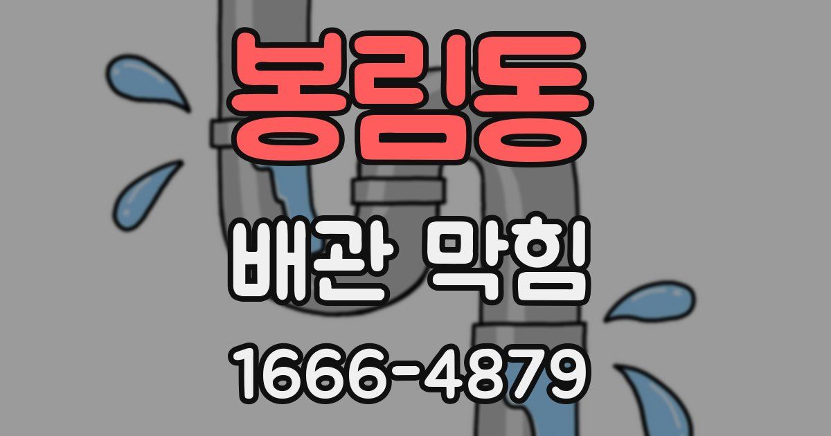 봉림동 배관 막힘
