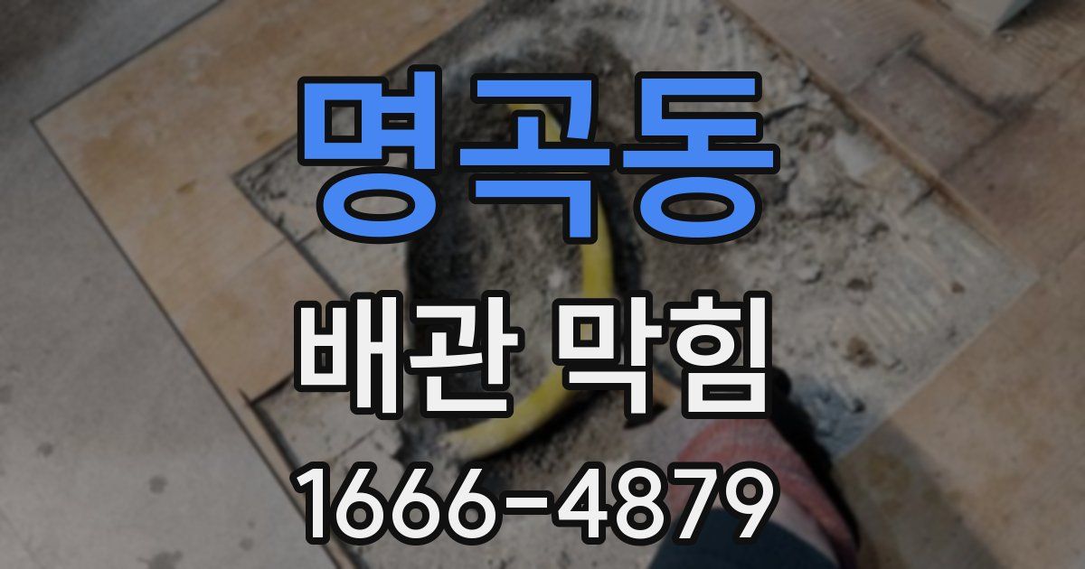 명곡동 배관 막힘