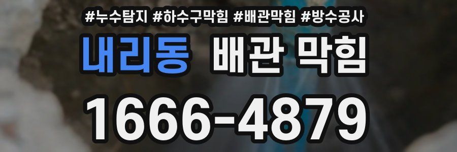 내리동 배관 막힘